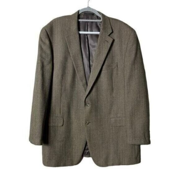 Ralph Lauren Chaps Wool Houndstooth Blazer 48L Sport Coat Jacket Formal - Picture 1 of 8